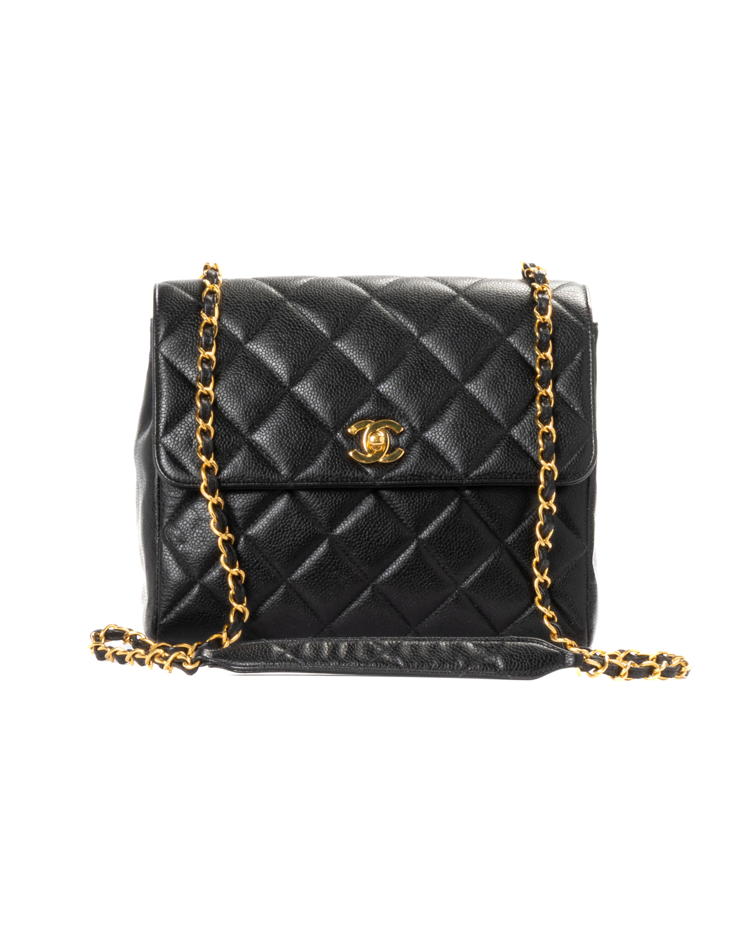 Chanel Square Flap Timeless Vintage Caviar Nera