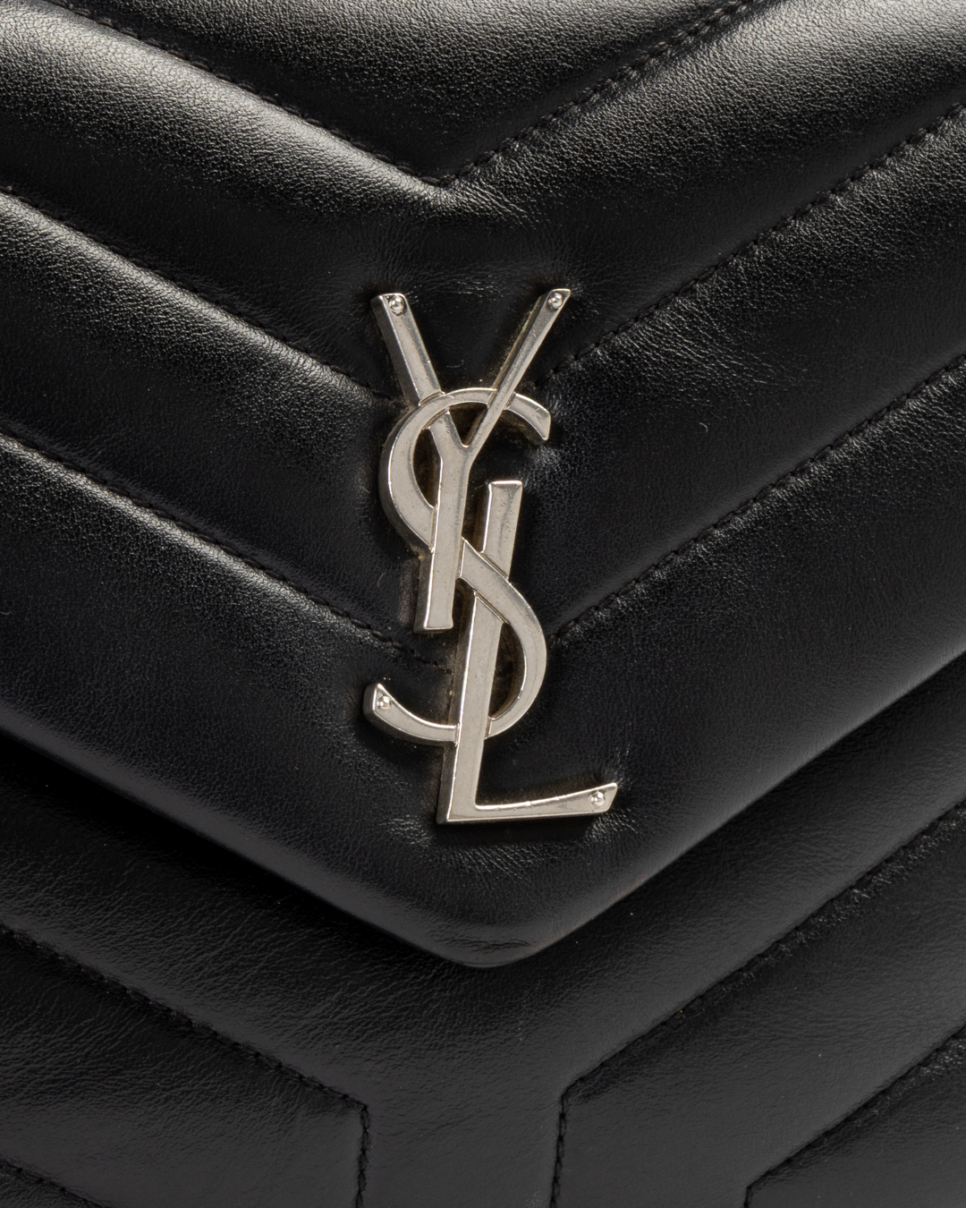 Alternative view of Saint Laurent Lou Lou Small Trapuntata Nero
