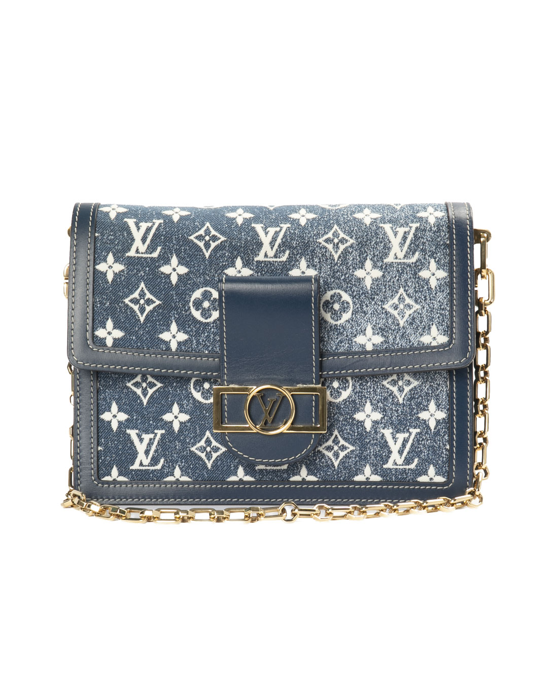Louis Vuitton Dauphine MM Monogram Denim Blu