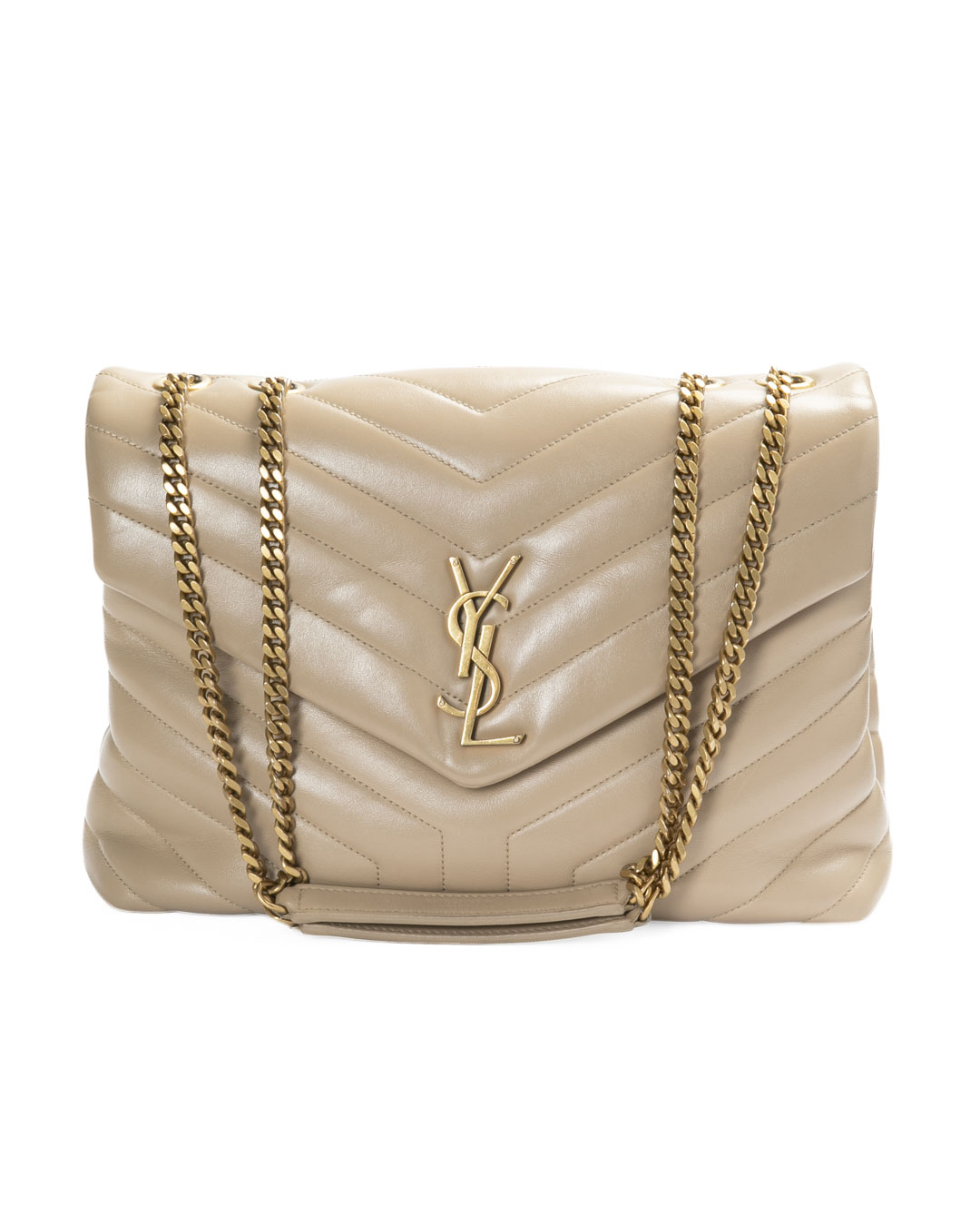 Saint Laurent Lou Lou Medium Trapuntata Beige