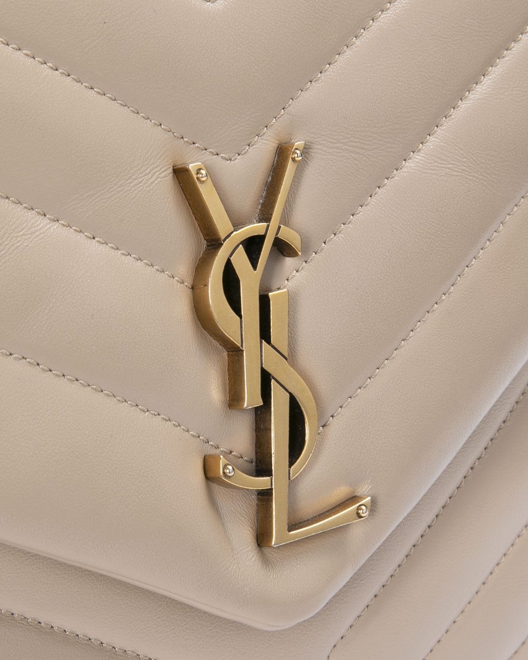 Alternative view of Saint Laurent Lou Lou Medium Trapuntata Beige