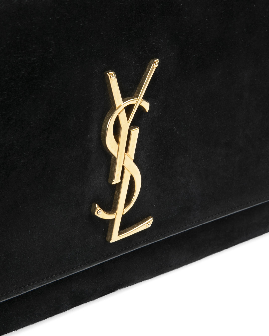 Alternative view of Saint Laurent Pochette Kate Medium Camoscio Nero