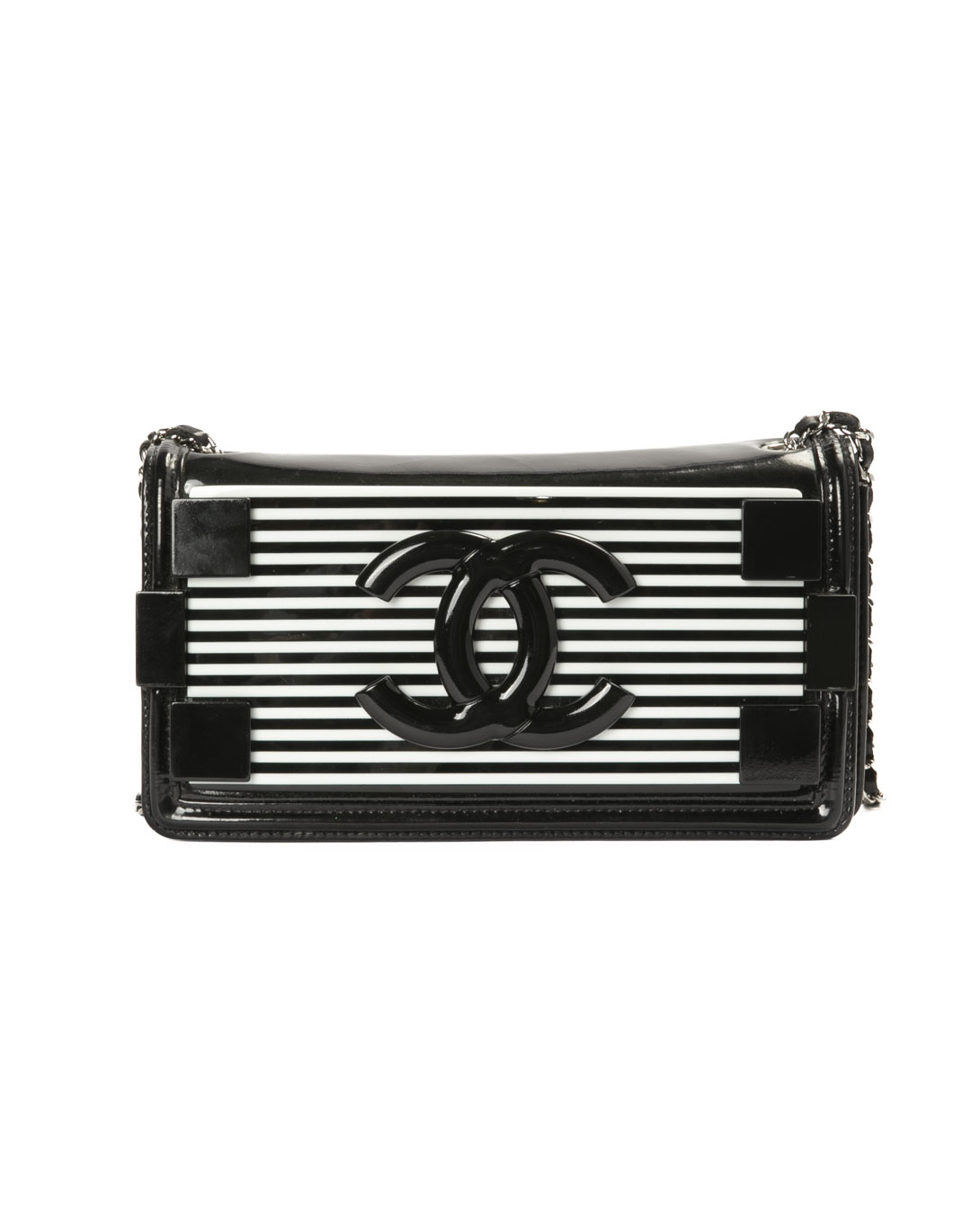 Chanel Lego Brick Horizontal Small Striped Nera