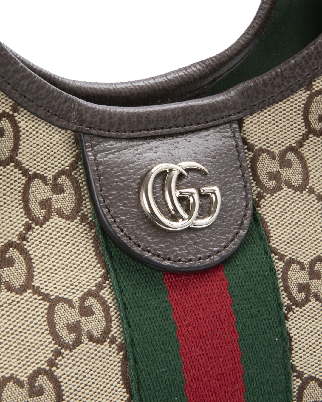 Alternative view of Gucci Giglio Shopper Ophidia Small GG Supreme Marrone