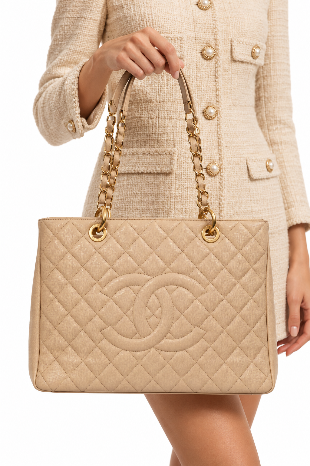Alternative view of Chanel GST Medium Caviar Beige