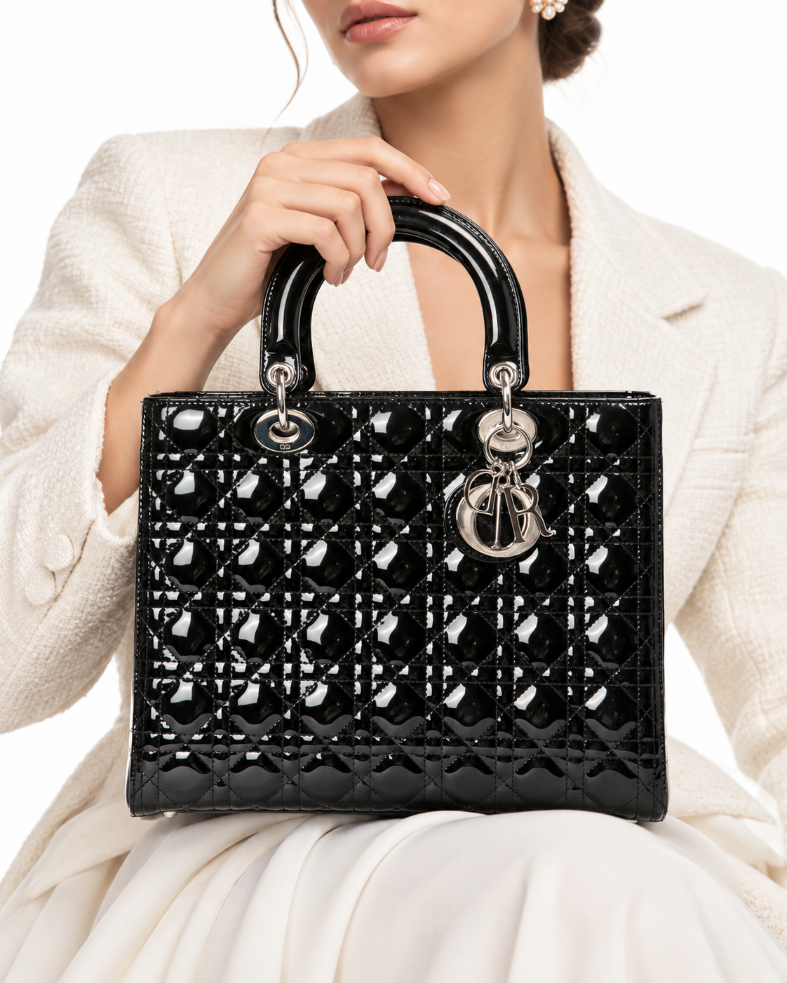 Alternative view of Dior Lady Large Vintage Cannage Nera
