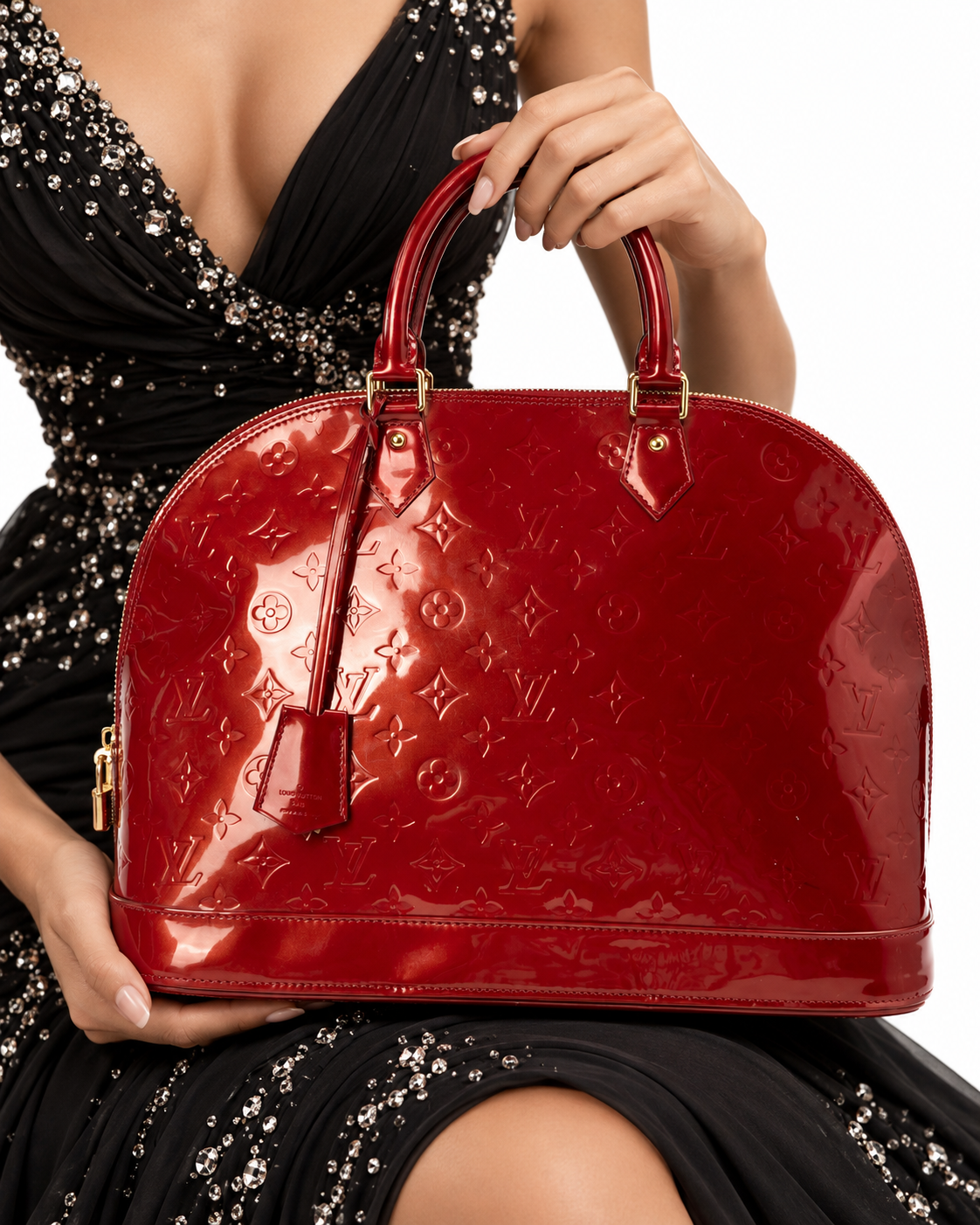 Alternative view of Louis Vuitton Alma GM Vernice Rossa