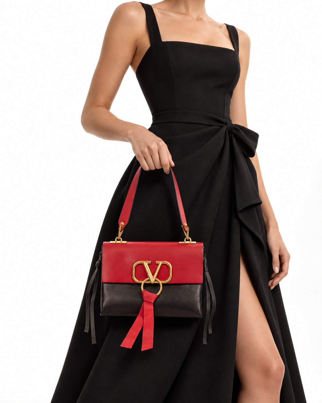 Alternative view of Valentino VRing Small Bicolor Rosso/Nero